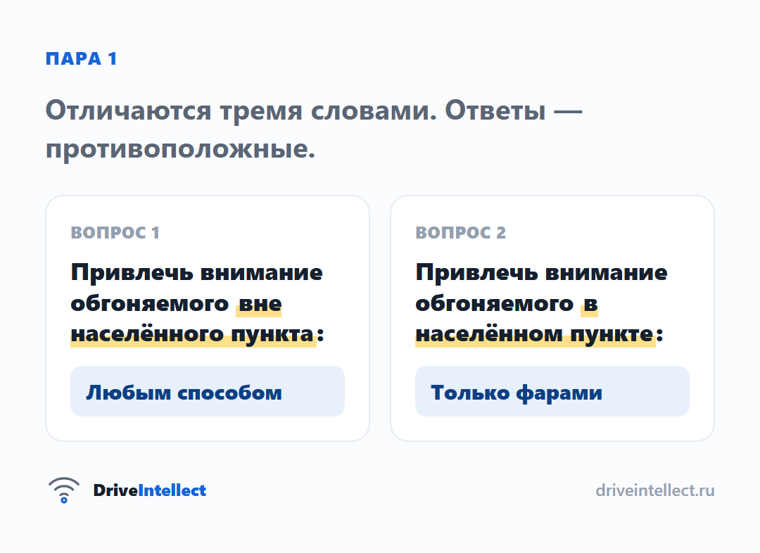 Одна и та же формулировка, разница в трёх словах — и ответы разные